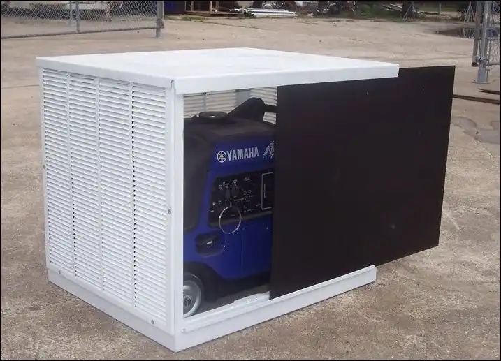 Enclosure for making a generator quiet
