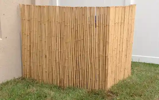 Bamboo Fence to hide air conditioner unit
