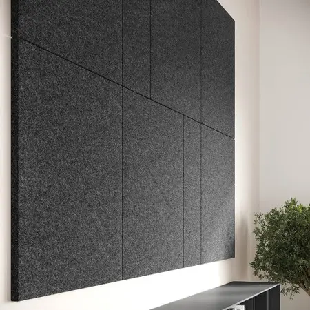 Attach acoustic panels to soundproof apartment wall